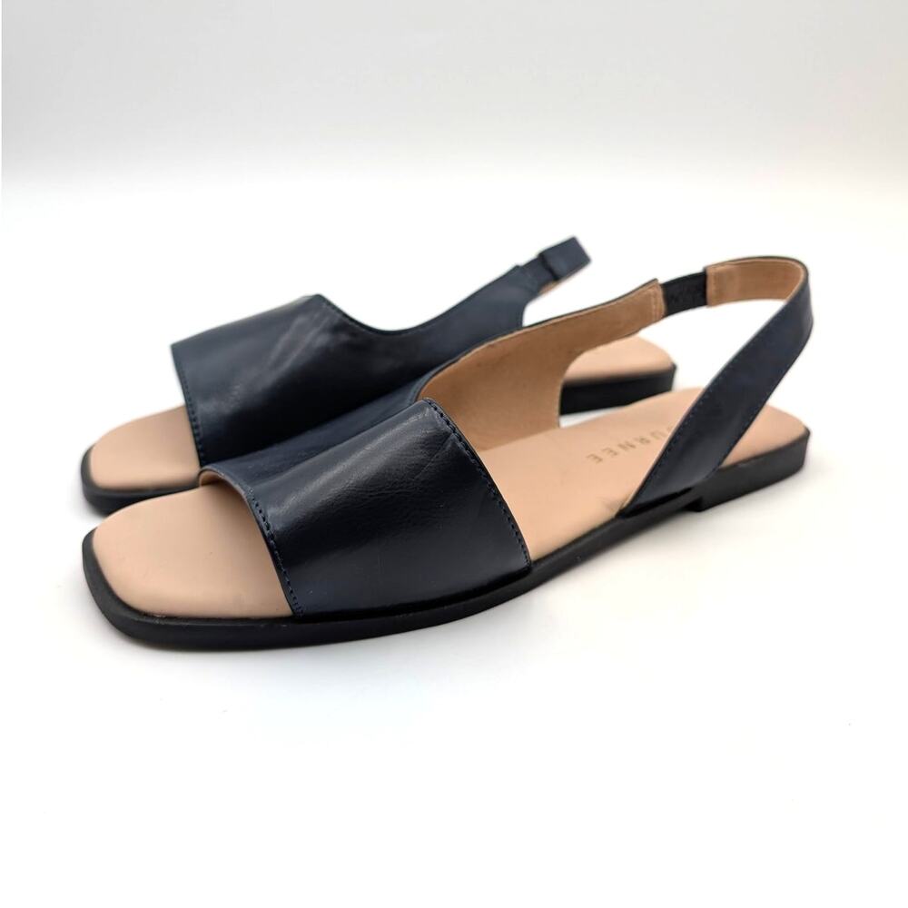 Journee Collection Brinsley Slingback Sandals Women's Navy Blue Size US7W EU37